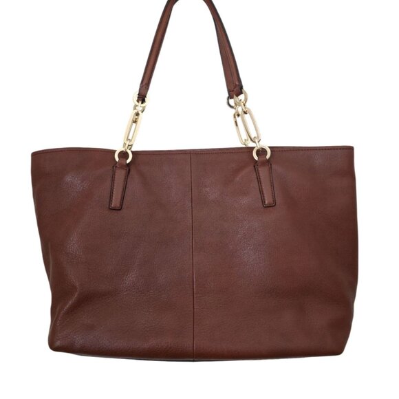 Coach MADISON East West Soft Brown Leather Tote Shoulder Bag Gold Hardware 26769 - Picture 2 of 12